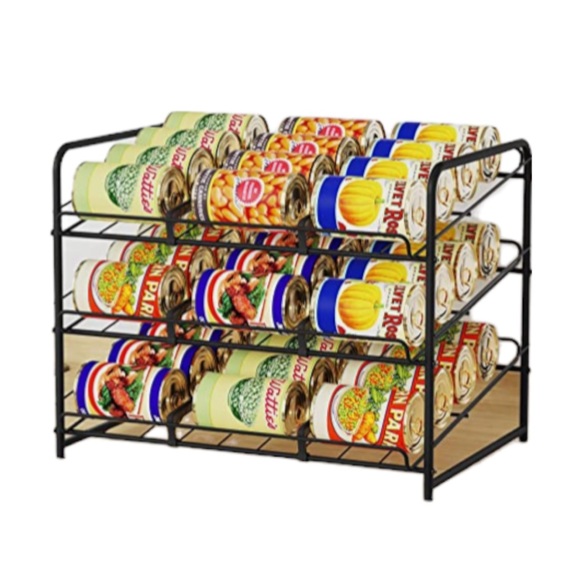 Simple Trending Kitchen Simple Trending Can Rack Organizer Black